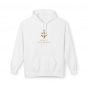 Gold Anchor Cross Crown World Fellowship Hoodie | Religious Faith Logo