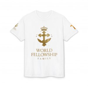 Gold Crown Anchor Logo World Fellowship T-Shirt | Religious Family